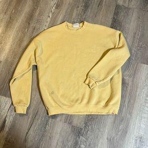 Lee sweatshirt womens XL/oversized in light yellow